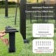 10 x 10 Feet Outdoor Pergola with Retractable Canopy and Metal Columns