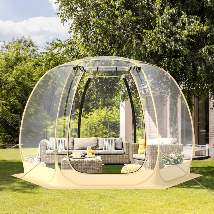 11 x 11 Feet Clear Dome Pop up Bubble Tent with Carrying Bag for 6-10 People