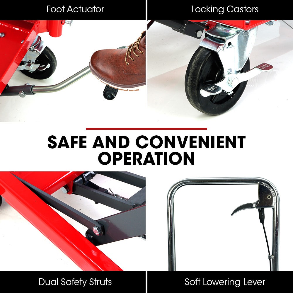 T-REX 500KG Hydraulic Scissor Lift Platform Trolley, Heavy-Duty, for Material Handling