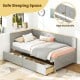 Twin Size Daybed with 2 Storage Drawers No Box Spring Needed