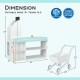Wooden Kids Supermarket Playset with Cash Register and Shopping Cart