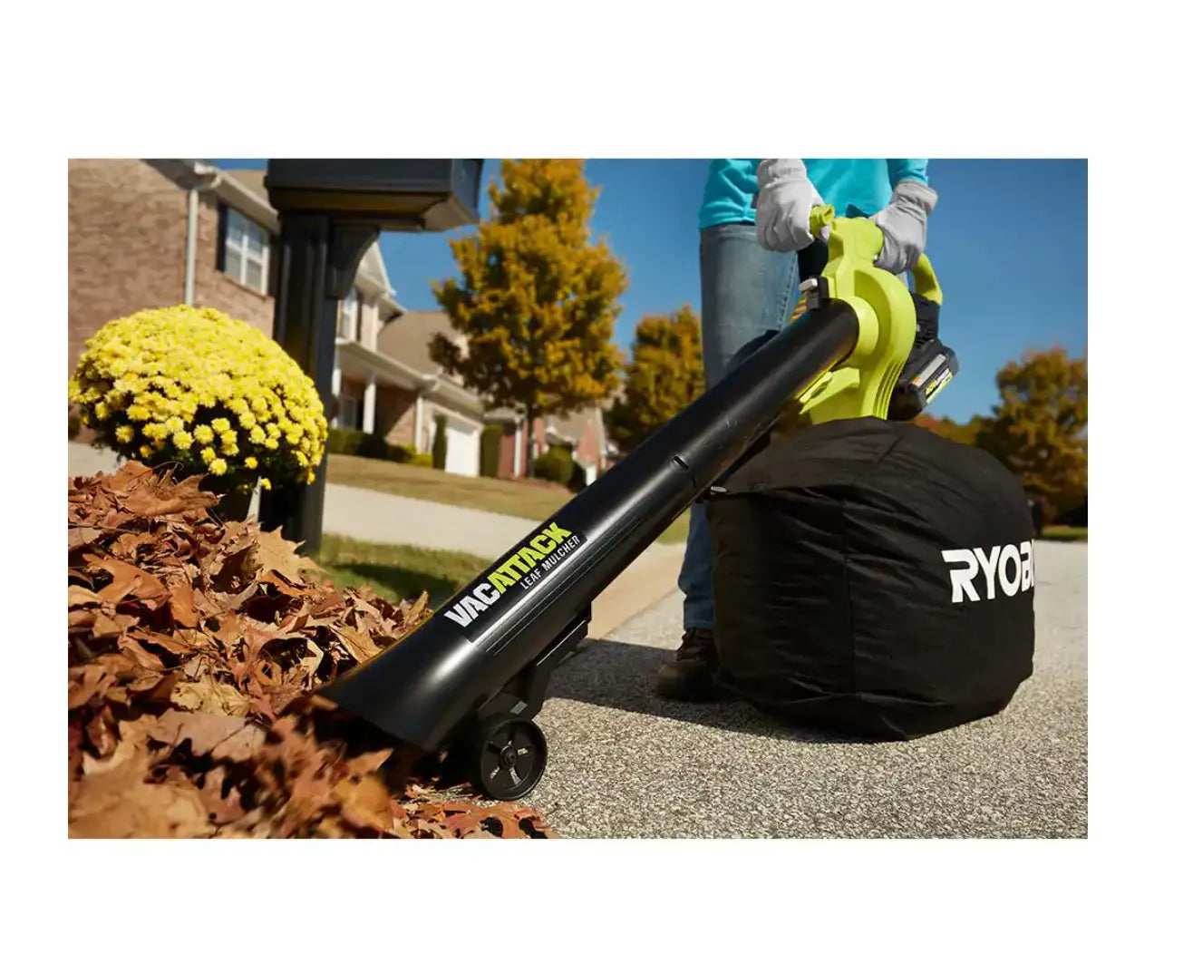 RY40451-2B 40V Vac Attack Cordless Leaf Vacuum/Mulcher with (2) 5.0 Ah Batteries and (1) Charger