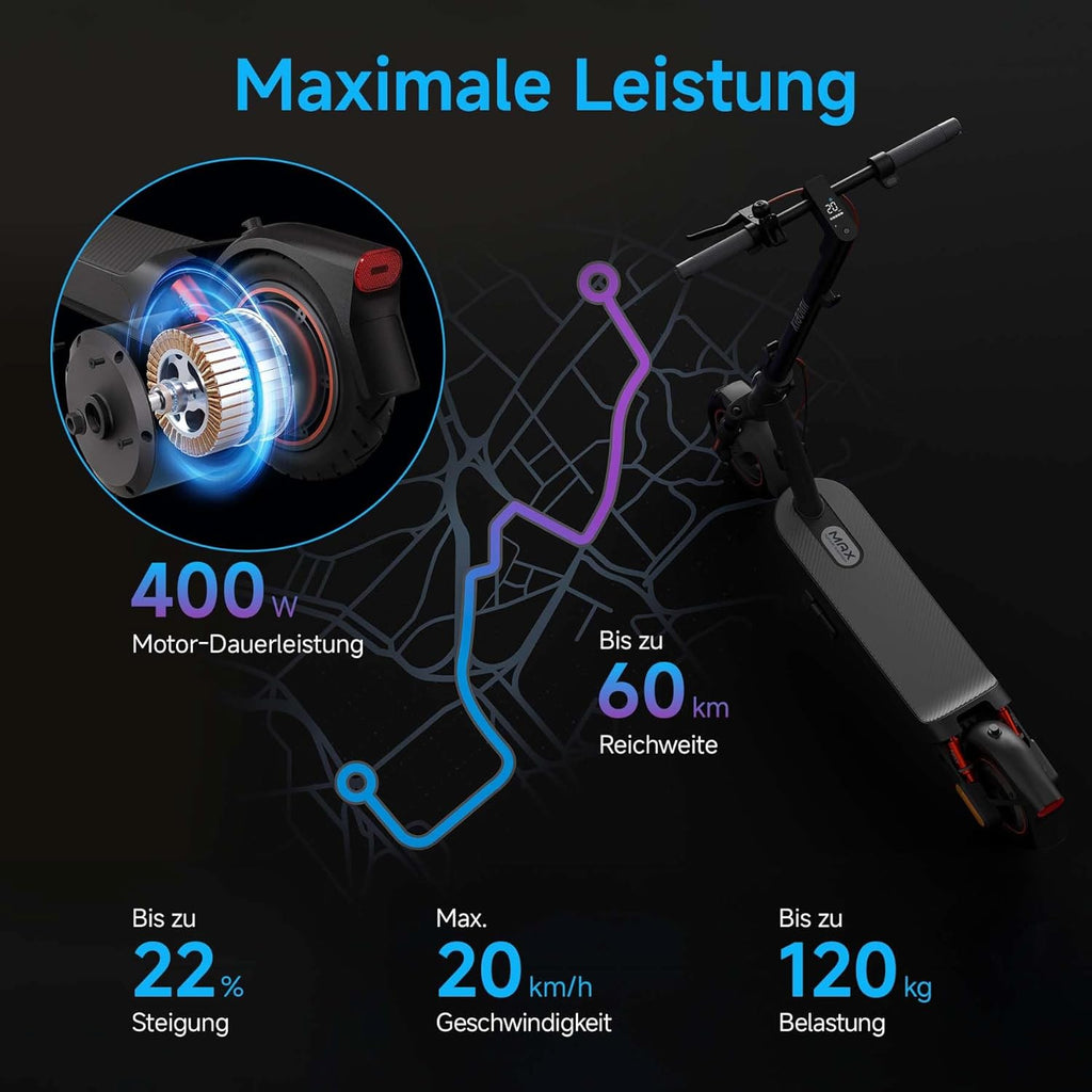 Xiaomi E-Scooter with German Road Legal (Max 20 km/h, Up to 70 km Range & 25 Percent Incline, Pneumatic Tyres, Dual Brakes, Display, Aluminium Body, App)