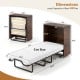 Cot Size Murphy Bed with Foldable Bed and Lockable Wheels