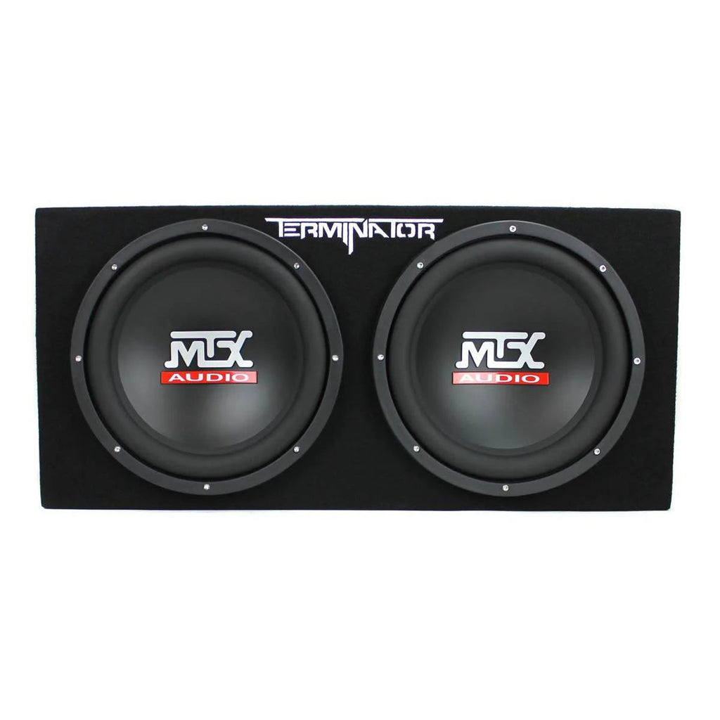 MTX TNE212D 12" 1200W Dual Loaded Car Subwoofer and Boss 1100W Amplifier w/ Kit