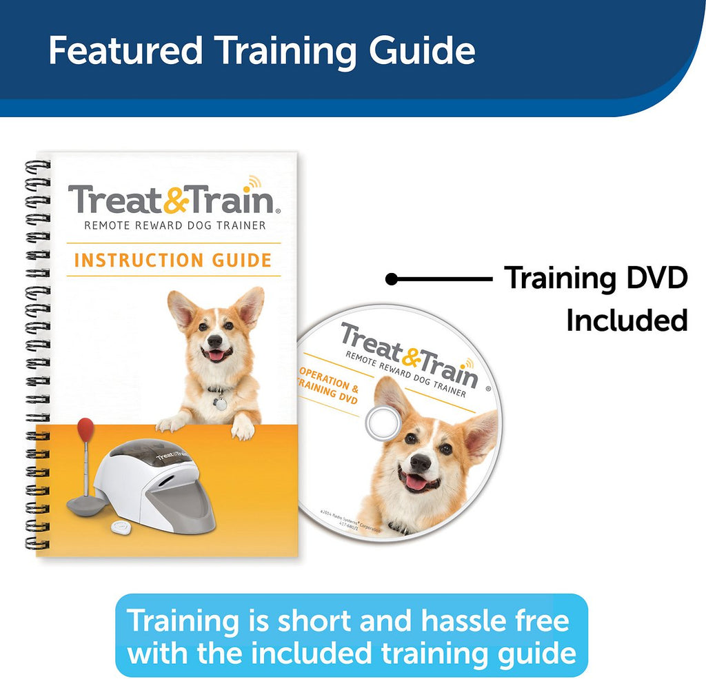 PetSafe Treat & Train ?Remote Treat Dispensing Dog Training System, Positive Reinforcement, Calm Behavior, Distraction Avoidance, Includes Training DVD, Target Wand & Remote, For Dogs 6 Months & Up