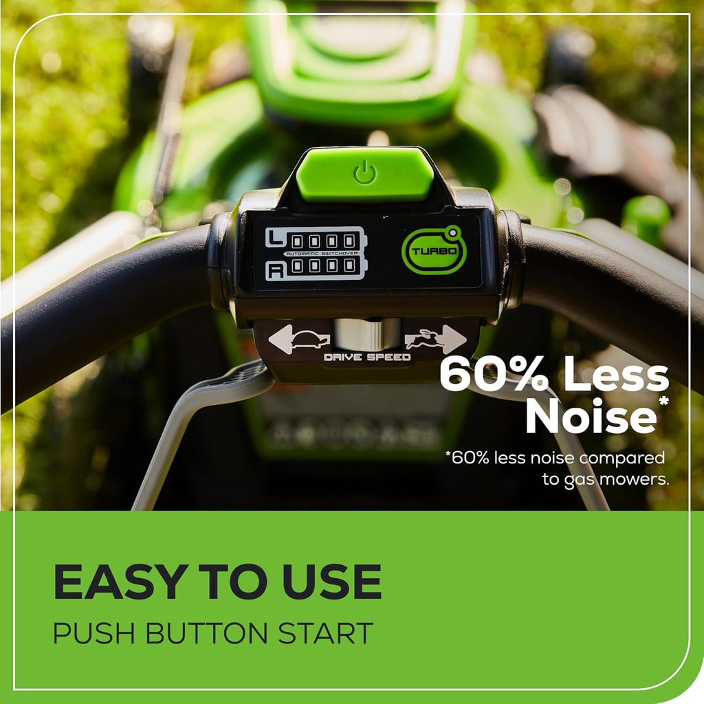 60V 21�� Cordless (Self-Propelled) Lawn Mower , 2 x 4.0Ah Batteries and Dual Port Rapid Charger