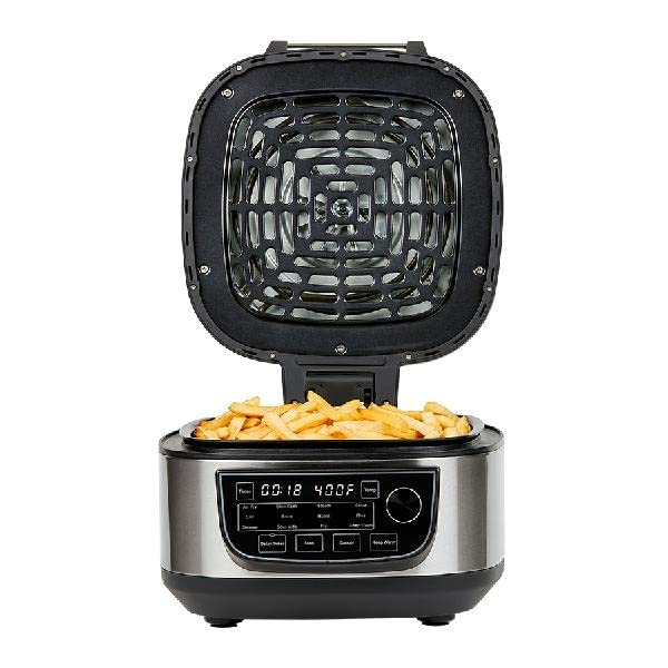 PowerXL Grill Air Fryer Combo Plus 6 QT 12 in 1 Indoor Slow Cooker, Roast, Bake, 1550 Watts, Stainless Steel Finish : Home &amp; Kitchen