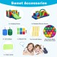 Inflatable Obstacle Course Bounce House with Dual Slides and Tunnels without Blower