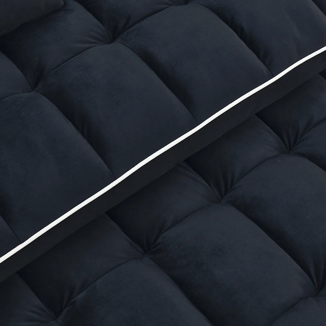 Fashionable modern and multi-functional foldable velvet sofa bed
