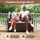 Outdoor Storage Bench Deck Box Patio Furniture with Cushion
