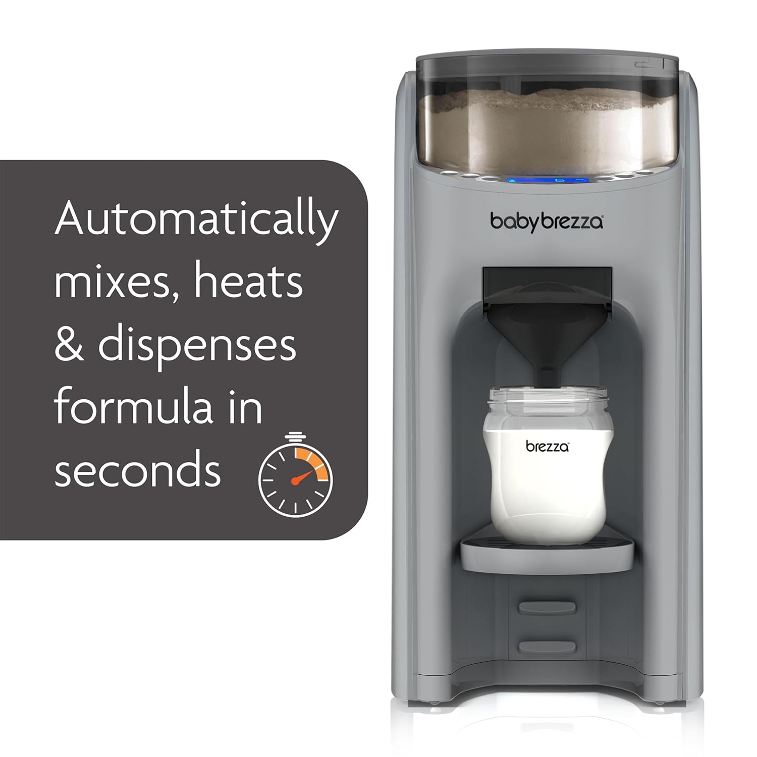 Baby Brezza Formula Pro Advanced Dispenser, Automatic Warm Formula Maker, BPA-Free, White