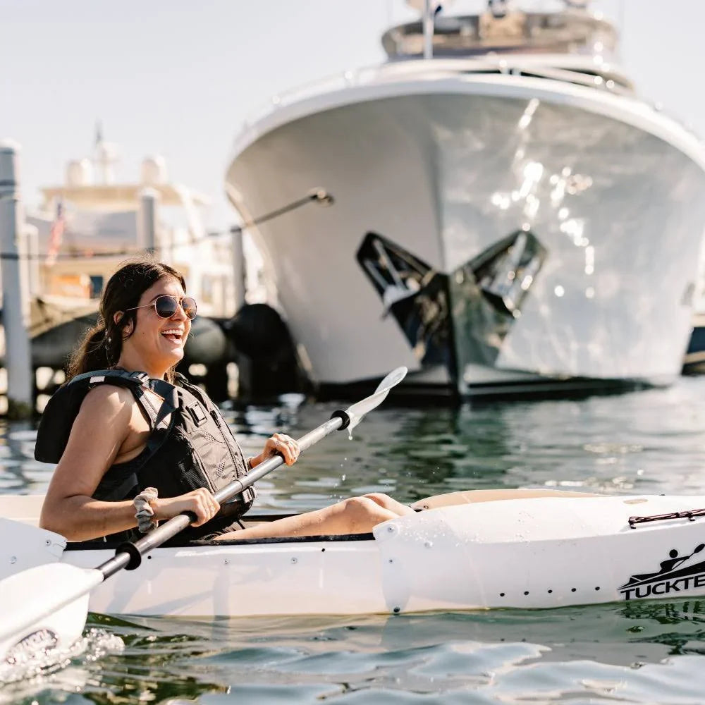 TUCKTEC Folding Kayak | Hard-Shell | 2-Minute Set-Up | Foldable, Portable Kayak Pink