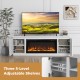 Fireplace TV Stand for TVs up to 80 Inch with 3 Adjustable Shelves