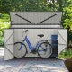 6.3 x 2.8 FT Metal Outdoor Storage Shed Rustproof Steel Tool Shed with Lockable Door