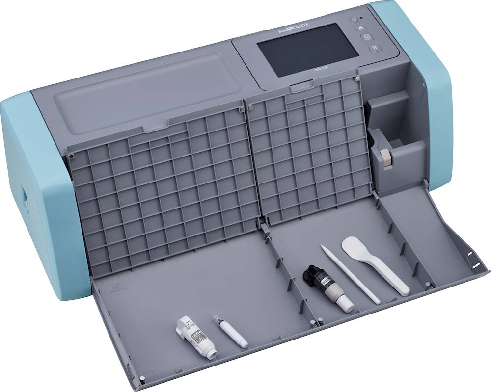 Brother - ScanNCut DX SDX125 Electronic Cutting Machine with Built-in Scanner - Grey/Aqua