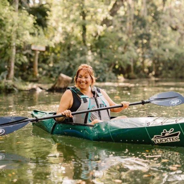 TUCKTEC Folding Kayak | Hard-Shell | 2-Minute Set-Up | Foldable, Portable Kayak Pink
