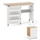 Sewing Machine Table with Charging Station and Lockable Casters