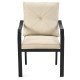 4 Pieces Outdoor Dining Set with Removable Cushions and Rustproof Steel Frame