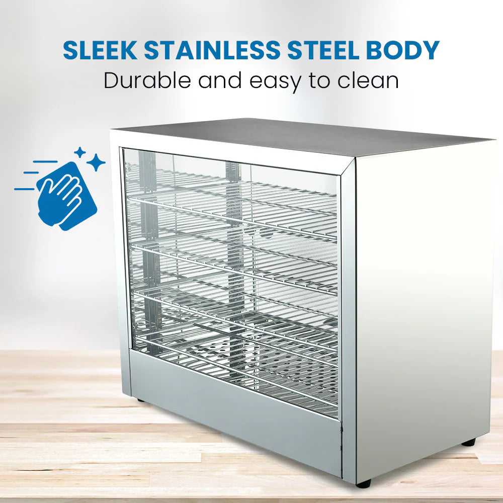 EUROCHEF Electric Food Warmer Display, 1000W, 4-Tier Stainless Steel