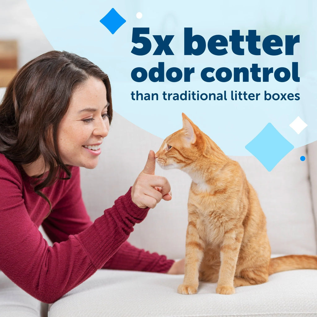 PetSafe ScoopFree Complete Replacement Blue Crystal Litter Tray?? 6-Pack Easy Cleanup with Disposable Tray Includes Leak Protection and Low Tracking Litter