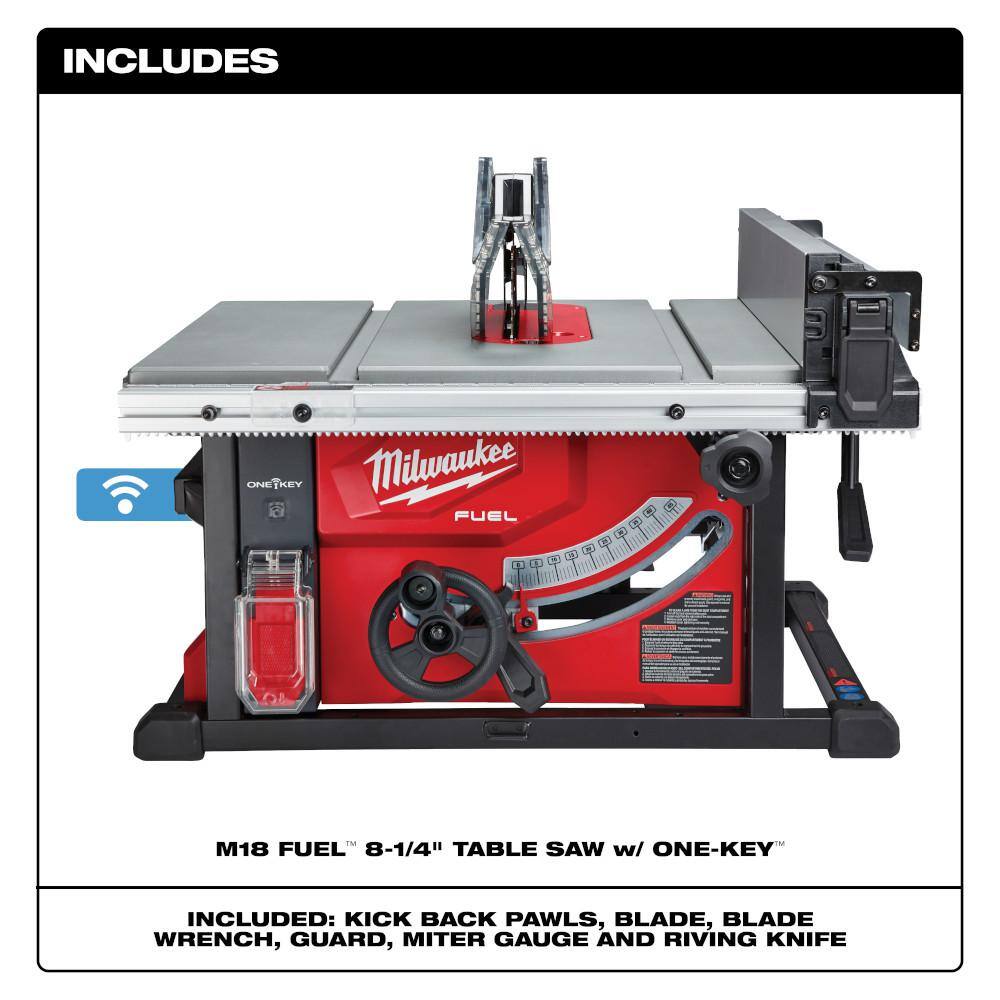 2736-20 M18  ONE-KEY 18-Volt Lithium-Ion Brushless Cordless 8-1/4 in. Table Saw (Tool-Only)