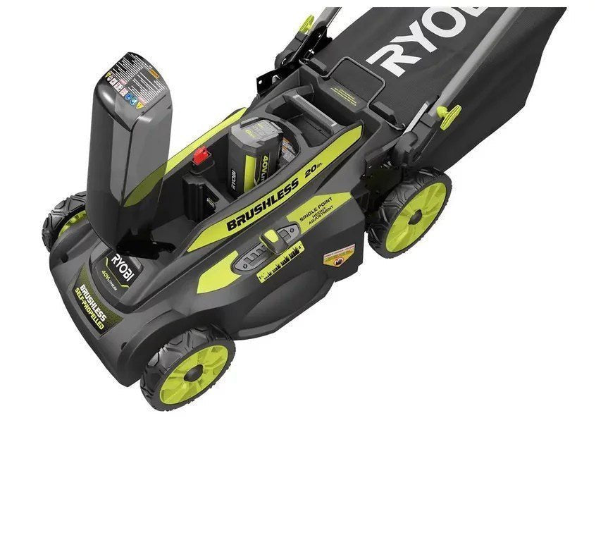 RYOBI 40V Self-Propelled Cordless Lawn Mower | 20” Brushless | 6.0Ah Battery & Charger Included