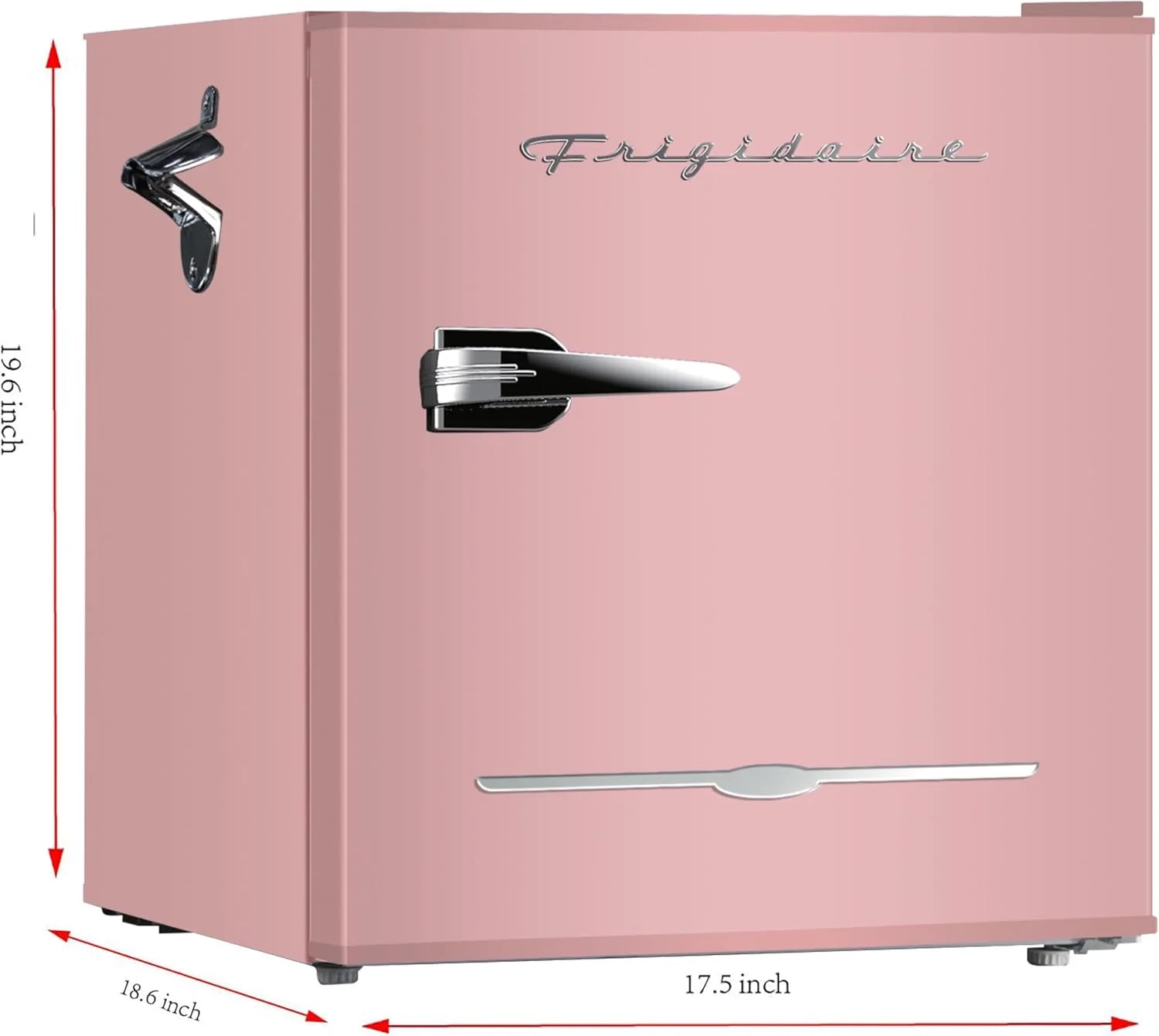 Frigidaire EFR176 Retro Compact Fridge with Chiller Mini Refrigerator with Built-in Bottle Opener for Office, Bedroom, Dorm Room or Cabin, 1.6 cu ft 16" D x 18" W x 18.5" H, Moonlight