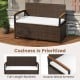 Outdoor Storage Bench Deck Box Patio Furniture with Cushion