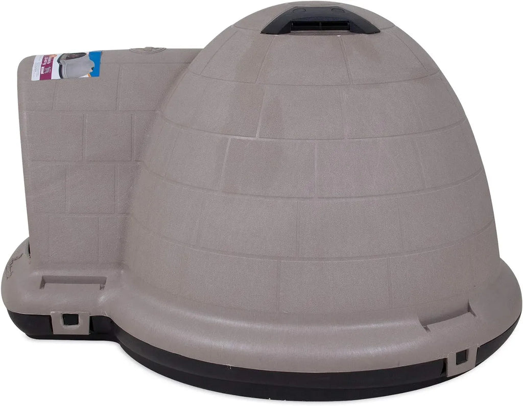 Petmate Indigo Dog House (Igloo Dog House, Made in USA with 90% Recycled Materials, All-Weather Protection Pet Shelter) for XL Dogs -90 to 125 pounds, Made in USA