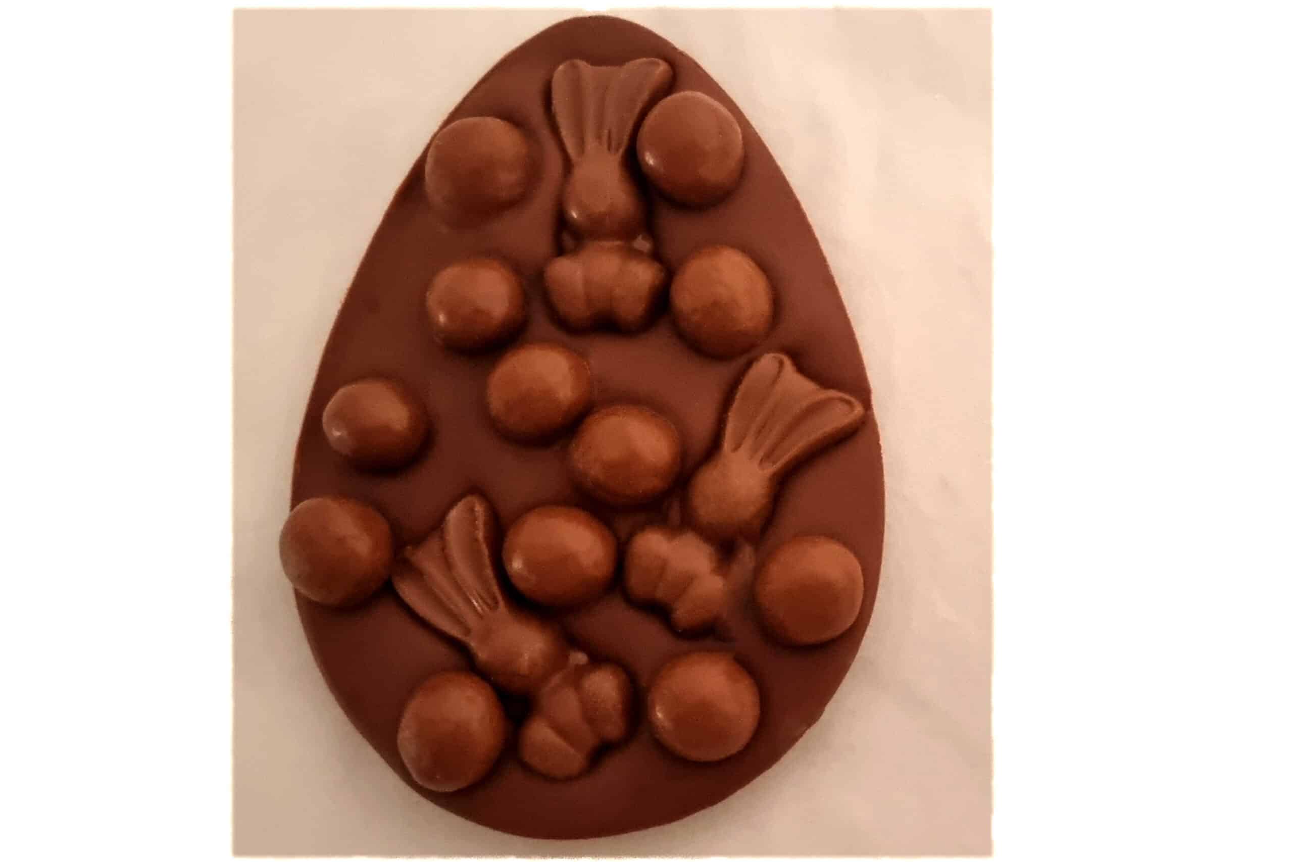 Delicious Malt Balls Flat Easter Egg