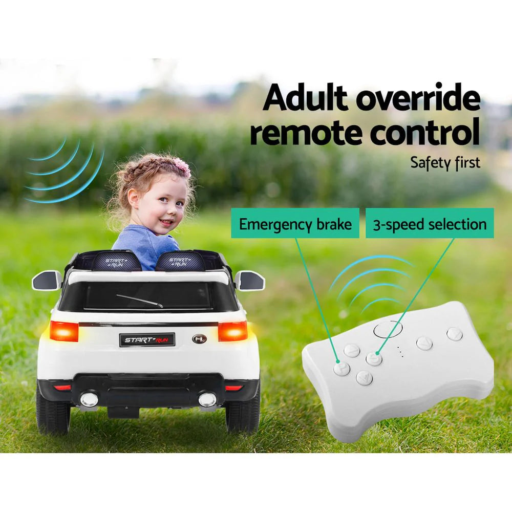 Kids Electric Ride On Car SUV Range Rover-inspired Cars Remote 12V White
