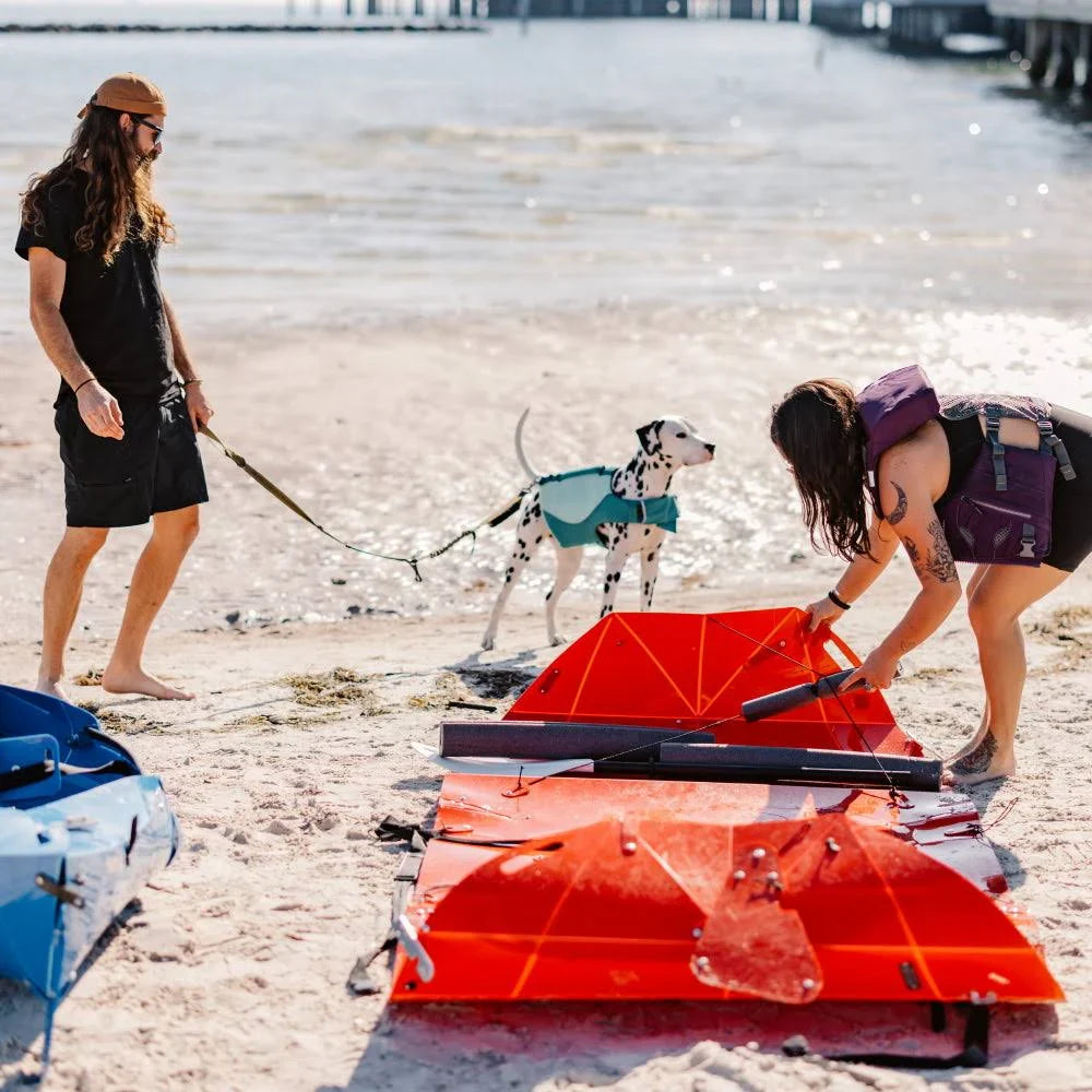 TUCKTEC Folding Kayak | Hard-Shell | 2-Minute Set-Up | Foldable, Portable Kayak Pink
