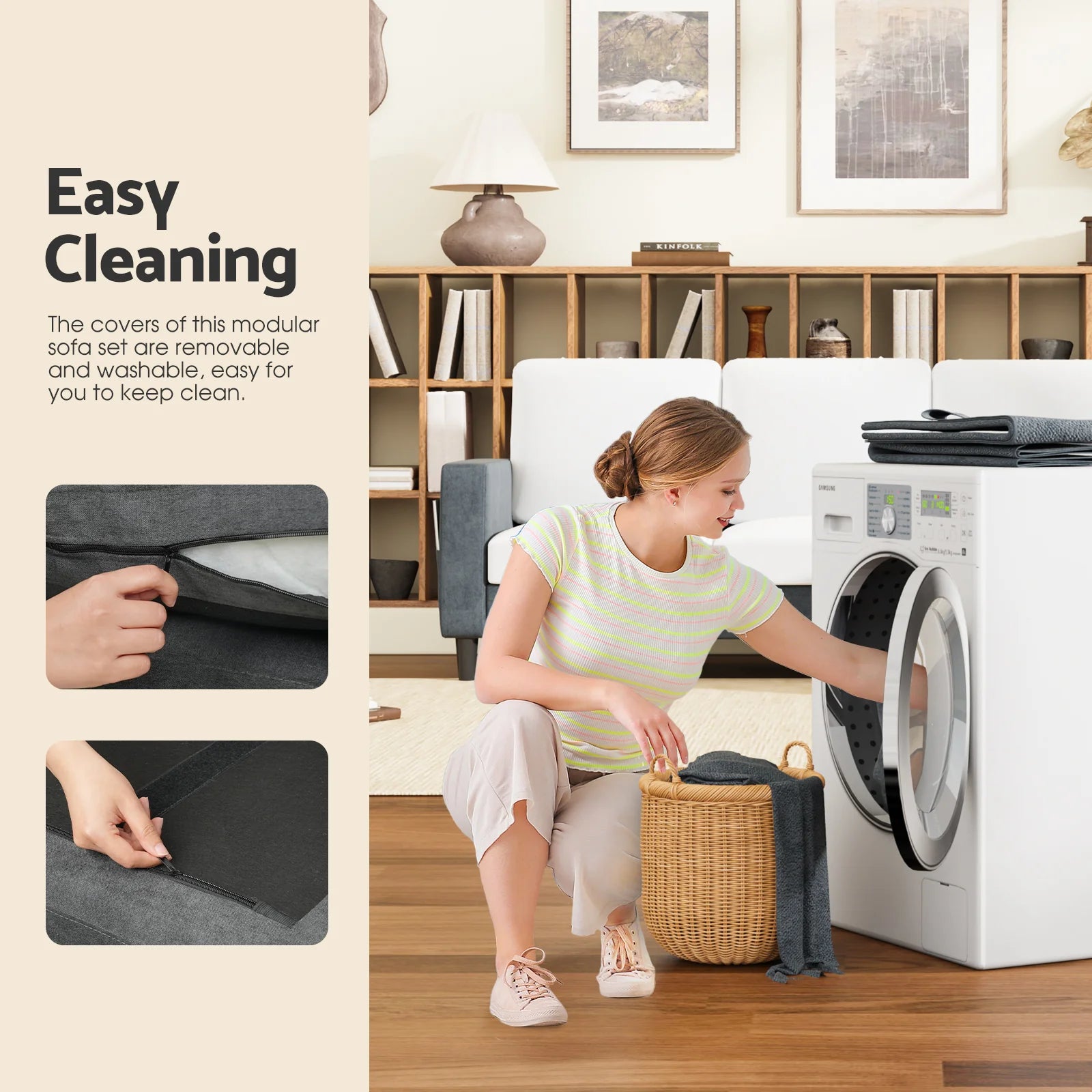 3 Seater Sofa Lounge Set Gery