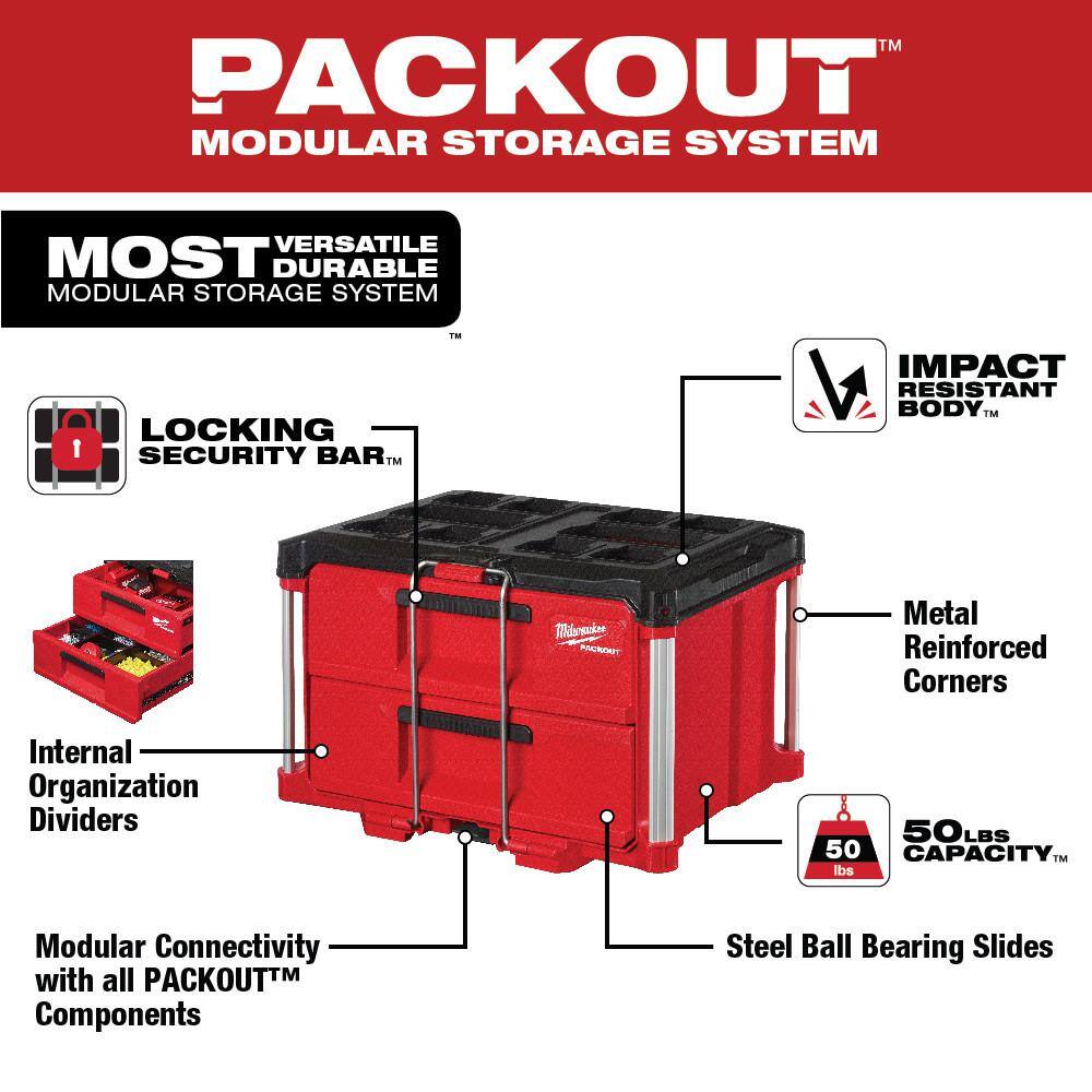 48-22-8426-8442  22 in. Rolling Tool Box and 22 in. 2-Drawer
