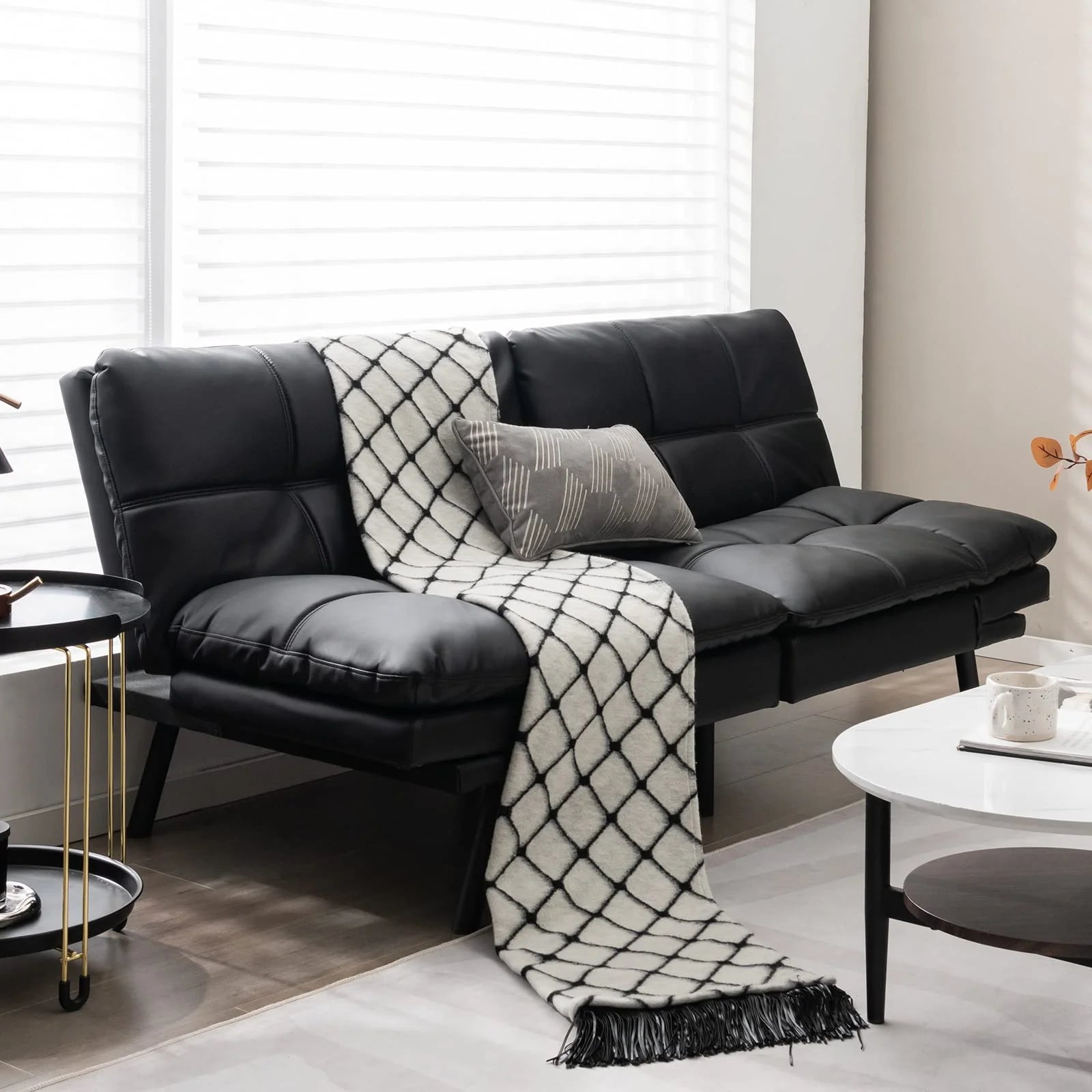 Giantex Convertible Sofa Bed, Memory Foam Futon Couch Bed