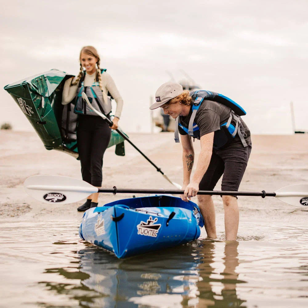 TUCKTEC Folding Kayak | Hard-Shell | 2-Minute Set-Up | Foldable, Portable Kayak Pink