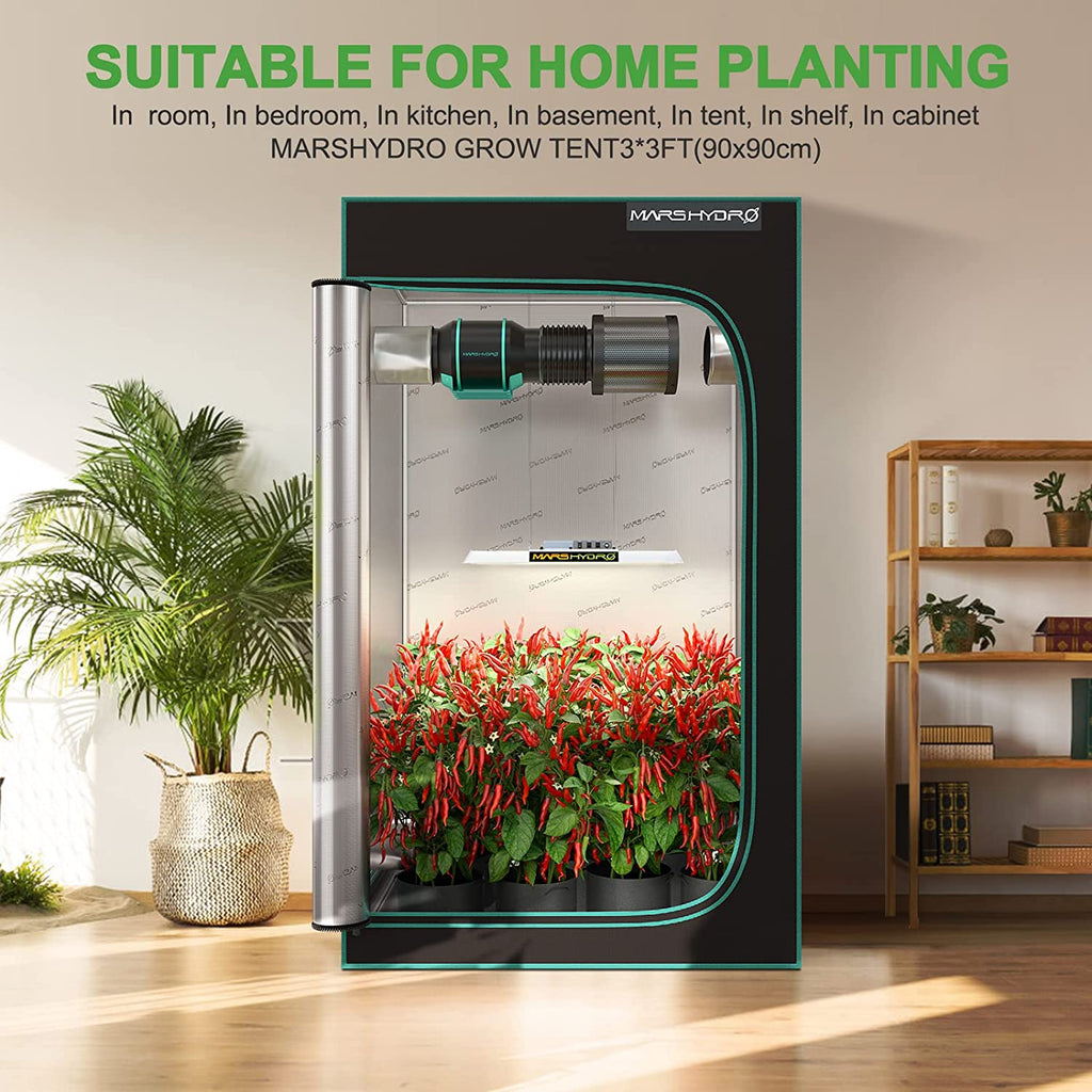 MARS HYDRO Grow Tent Kit Complete Grow Light Full Spectrum Indoor Grow Tent Kit