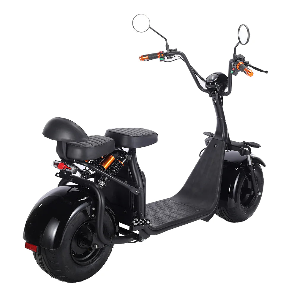 3000W 60V 12Ah Electric Scooter Off Road With Brushless Motor – Retro Style, Dual Seat, Hydraulic Disc Brakes