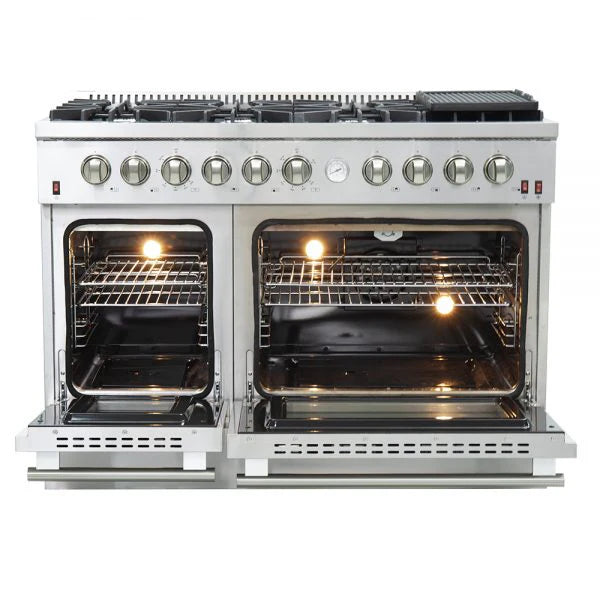 Forno®Alta Qualita 48" Gas Range in Stainless Steel Manual Ignition