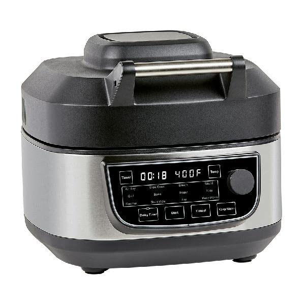 PowerXL Grill Air Fryer Combo Plus 6 QT 12 in 1 Indoor Slow Cooker, Roast, Bake, 1550 Watts, Stainless Steel Finish : Home &amp; Kitchen