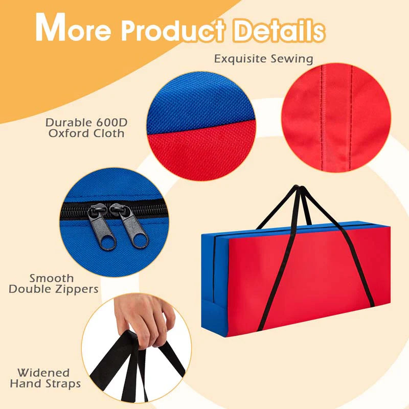 Giant 4-In-A-Row, Jumbo 4-to-Score Giant Game Set with 42 Jumbo Rings & Quick-Release Slider