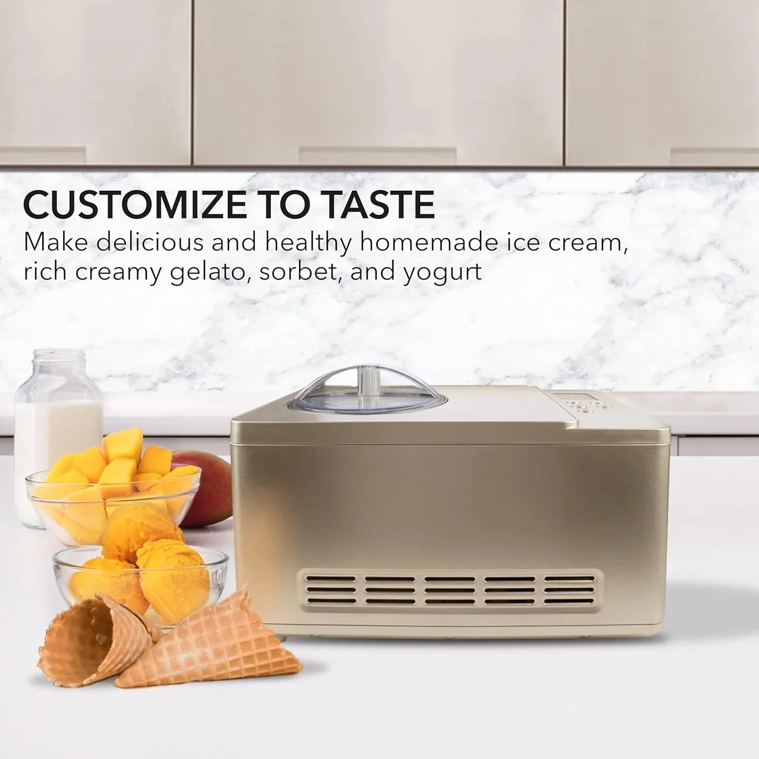 Whynter ICR-300SS 0.5-Quart Stainless Steel Rolled Ice Cream Maker With Compressor